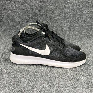 Nike Free RN 2017 Running Shoes Women's Size 8.5 Black Athletic Training Sneaker